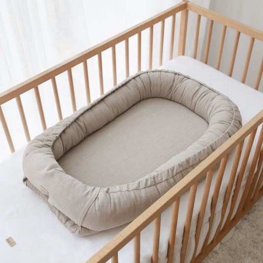 Babynest aus Leinen