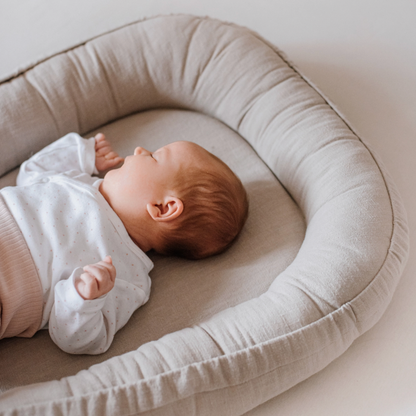 Babynest aus Leinen