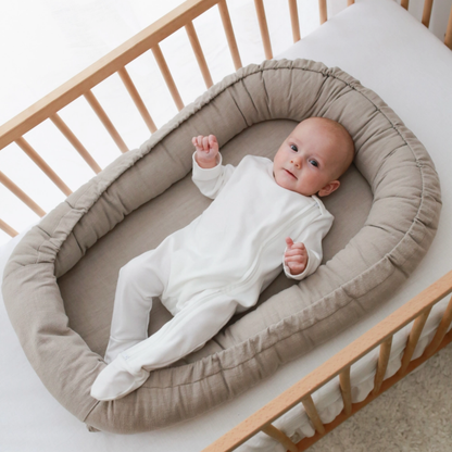 Babynest aus Leinen